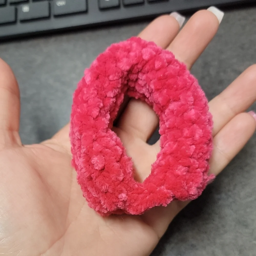 Pink Fuzzy Crochet Snake Tunnel